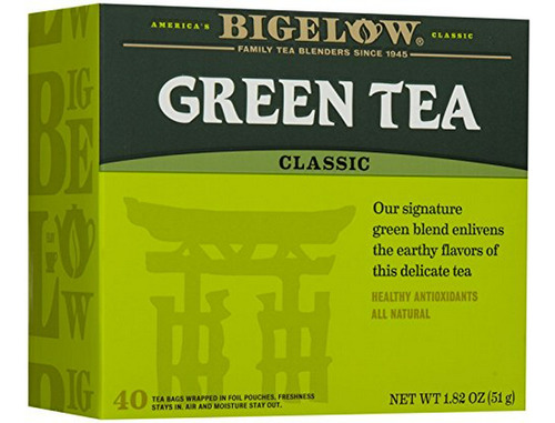 Té Verde Clásico Bigelow (cafeinado), 40 Bolsitas