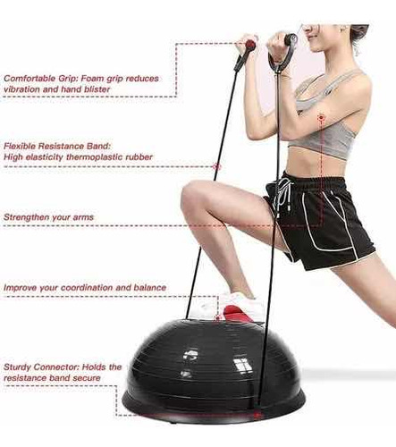 Balon Bosu Gym Pelota Yoga Semiesfera De Resistencia 46cm