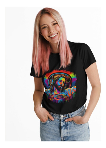 Polera Unisex Jesus Arte Pop Cristo Algodon Estampado