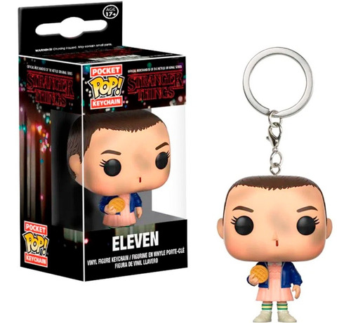 Llavero Eleven Sin Pelo - Stranger Things - Funko Pocket Pop