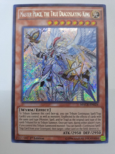 Master Peace The True Dracoslaying King Macr-en024 Yugioh 