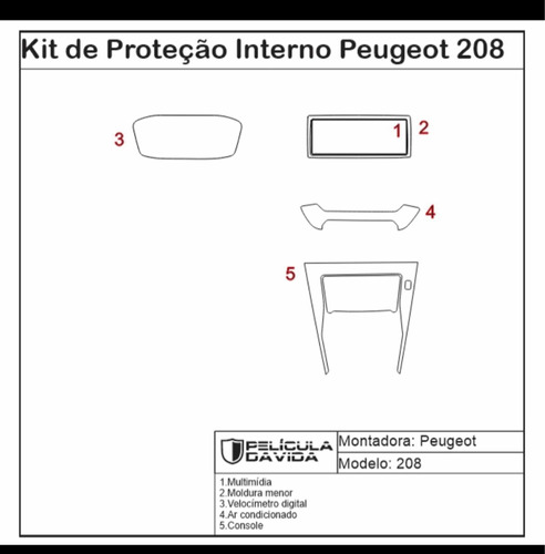 Pelicula Proteção Ppfkit Full Peugeout 208 Ano : 2022 2023