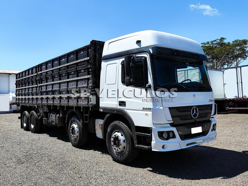 Mb Atego 2429 2013 8x2 Bitruck Ar Cond Carroceria Graneleira