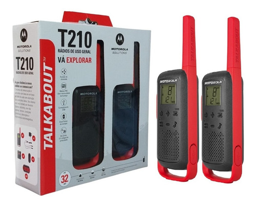 Radio Motorola T210br Talkabout Walk Tok Preto Uhf