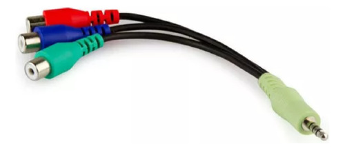 Cabo Av Video Componente P2 Rca 20cm