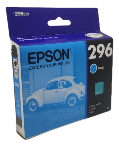 Cartucho de tinta Epson 296 color cian de 4 ml