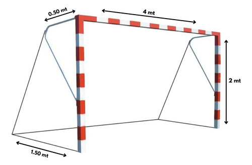 Juego Redes Baby Fútbol 4 Mm Hhb 4.00x2.00x0.50x1.50