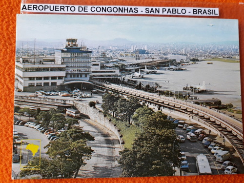 Postal De Aviación Aeropuerto De Congonhas Brasil 