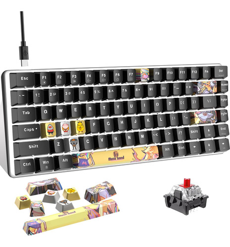 Teclado Mecánico Juegos Con Cable Lexonelec, Compacto, 82 9