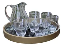 Comprar Set De Acrílico 6 Vasos Bajos 400ml + Jarra 1 L
