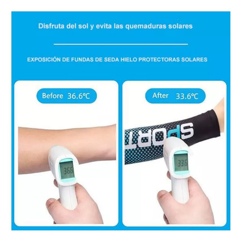 Conjunto De Manguito Deportivo De Seda Ice Y Protector Uv