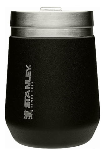 Stanley Everyday Go Vaso De Vino De 10 Onzas, Color Negro Color Mate Negro