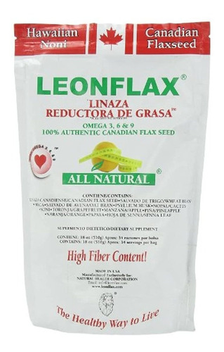 Leonflax Canadiense Linaza Plus Reductor De Grasa 18 oz Pérd