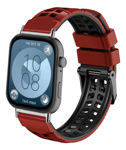 Correa De Silicona De Dos Tonos Para Huawei Watch Fit4 Pro
