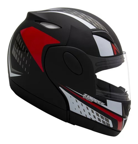 Imagem 3 de 6 de Capacete Zarref V4 Grafic Taurus Modular Robocop Articulado