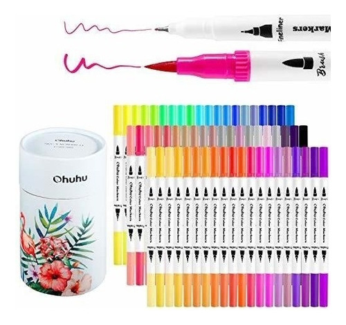 Rotuladores Para Colorear Adultos, Ohuhu 60 Colores  Marker