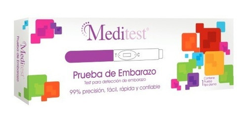 Prueba De Embarazo Tipo Pluma Meditest 1 Pieza