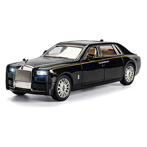 Aleación Coleccionable Negro Rollos Royce Phantom Yy33o