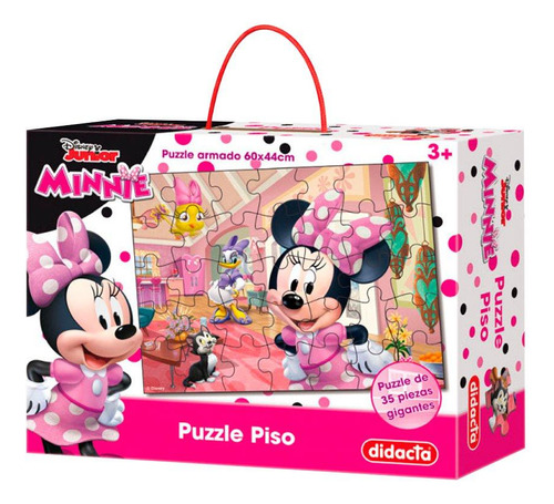 Puzzle Piso Didacta Minnie 60x44cm Super Resistente Loi