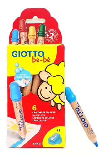 Crayones De Colores Lavable Giotto Bebe X6