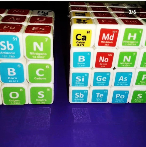 Cubo Rubik Stickers 4x4 Tabla Periodica 96 Elementos