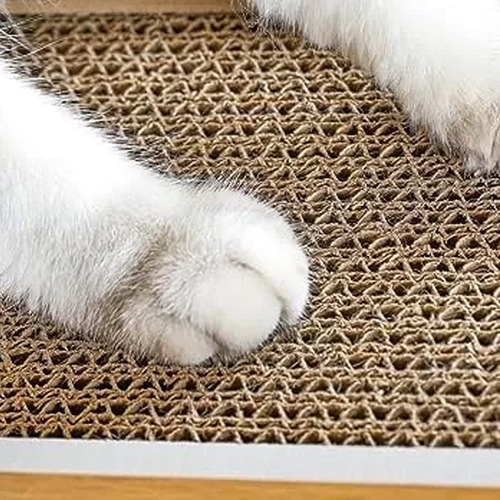 Rascador Corrugado Para Gatos Con Catnip Jgo Mascotas Rascar Café