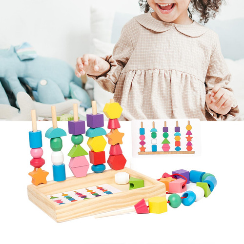 Juego De Juguetes De Secuenciación Apilables De Madera,