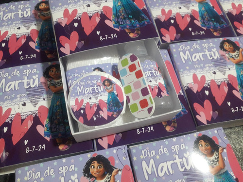 Souvenirs Personalizado En Caja Dia De Spa Niñas Pack X 15