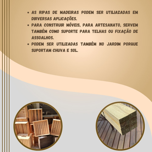 17 Sarrafos / Ripas Madeira De Pinus Tratado 7x2,2x300 Cm