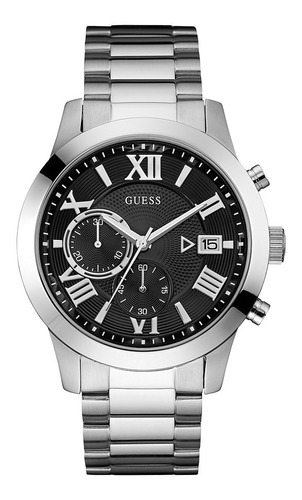 Reloj Para Hombre Guess Atlas W0668g3 Color Plata