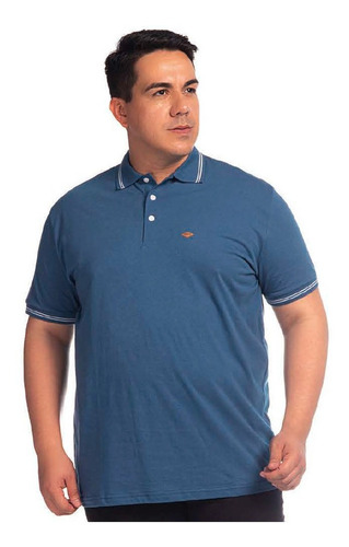 Camisa Pólo Plus Size Em Meia Malha Mmt 64204 - Tam G1 G2 G3