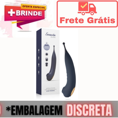 Vibrador E Estimulador Recarregável Sensevibe Double