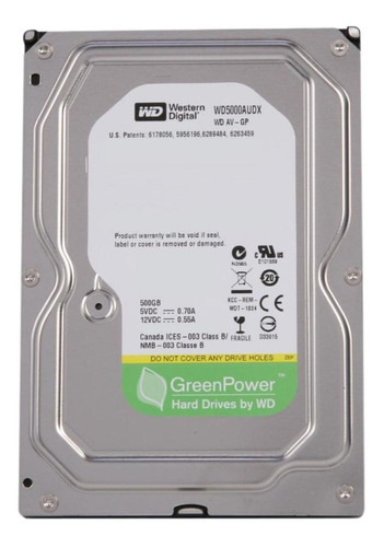 Disco duro interno Western Digital AV-GP WD5000AUDX 500GB