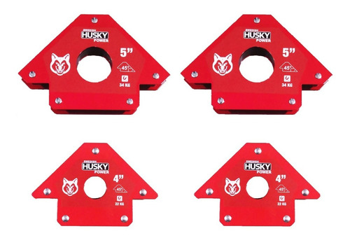 Escuadras Magnéticas Husky 4 Pack Industrial 4 Y 5 In.