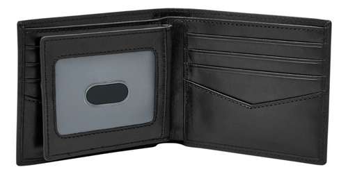 Cartera Plegable Hombre Ml3829001 Ryan De Piel Negro Fossil