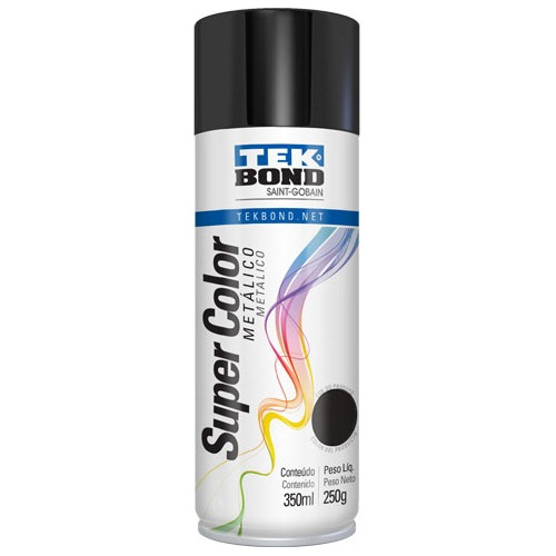 Pintura Spray Negro Metalizado Tek Bond Cod: 1060034