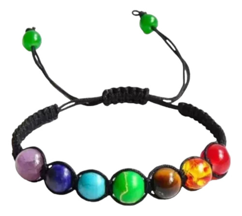 Pulsera Brazalete 7 Chakras Piedras Naturales Macramé Balanc