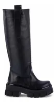 Comprar Bota Borcegos Caña Alta Bucanera Cuero Veggie Con Plataforma