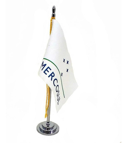 Mini Bandeira De Mesa Da Mercosul 15 Cm (mastro) Poliéster