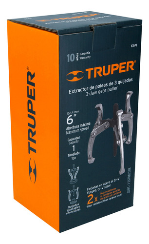Extractor De Poleas 3 Quijadas 6 Truper 14560