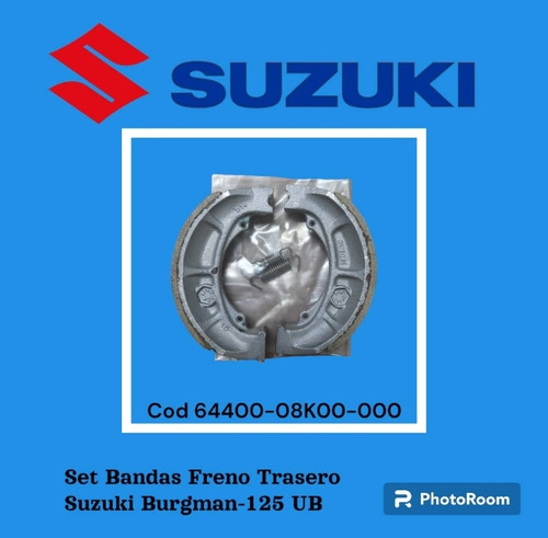 Set Bandas Freno Trasero Suzuki Burgman-125 Ub   Originales 