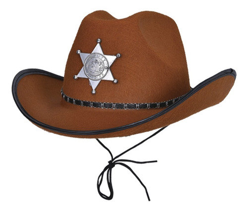 Gorro Cowboy Vaquero Marrón Sheriff