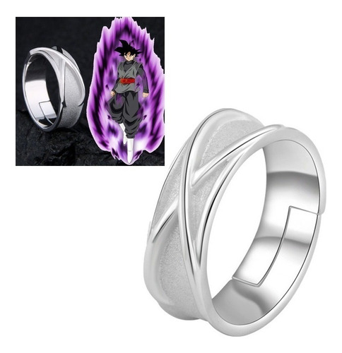 A*gift Filho Goku Tempo Silver Super Black Finger Ring