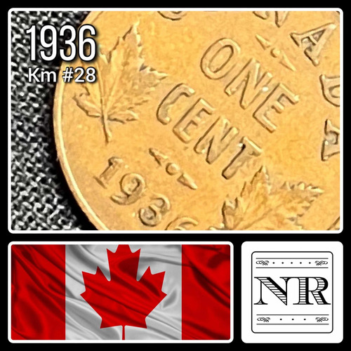 Canadá - 1 Cent - Año 1936 - Km #28 - George V