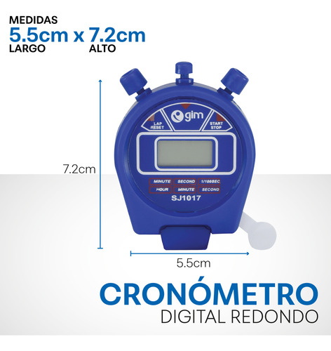 Cronometro Digital Redondo Sj1017 Ecom