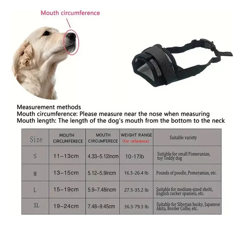 Bozal Ajustable Seguridad Entrenamiento Para Perro Mordedura Rojo M