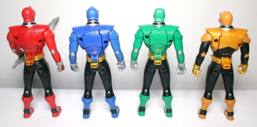 Power Rangers Samurai Vira Cabeça 4 Bonecos Bandai 2010 (Usado)