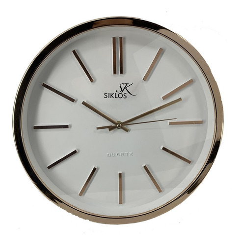 Reloj Pared Plastico Siklos Gb8144 35cm Silencioso 