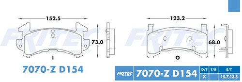 Balatas Delantero Fritec Malibu 1980-1982 4.4l