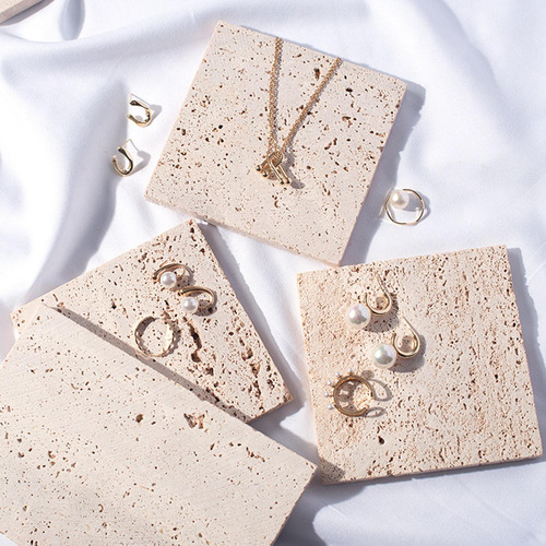 Foto De Piedra Natural Props Studio Con Cuadrado Beige